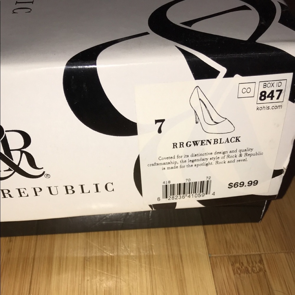 Rock Republic Black Suede Heels